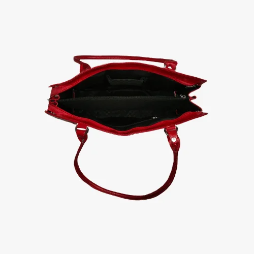 Dashing Red Shoulder Leather Bag - 1