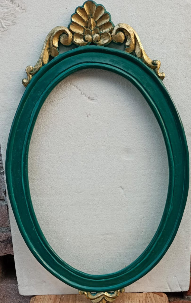 Designer Oval Wooden Mirror Frame - 0