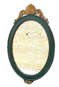 Designer Oval Wooden Mirror Frame