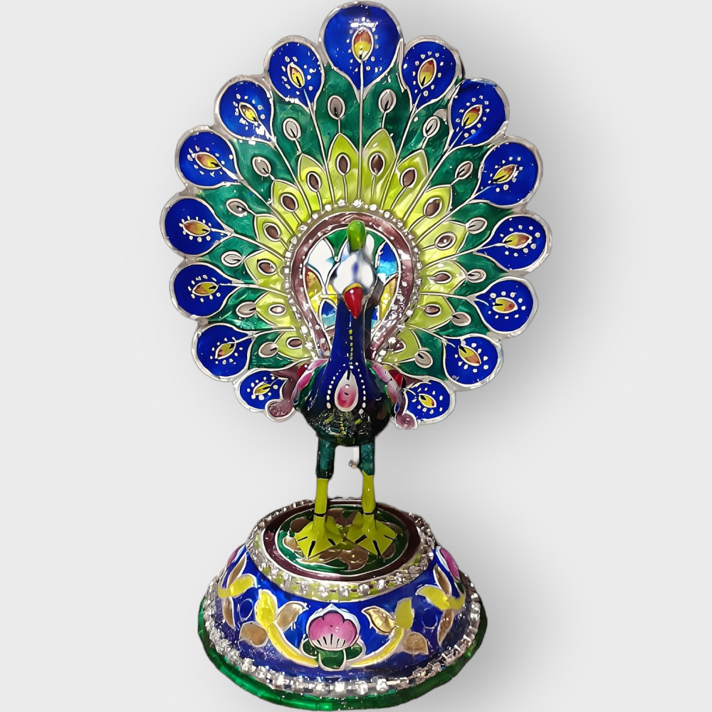 Designer Peacock Dancing Meenakari Art - 0