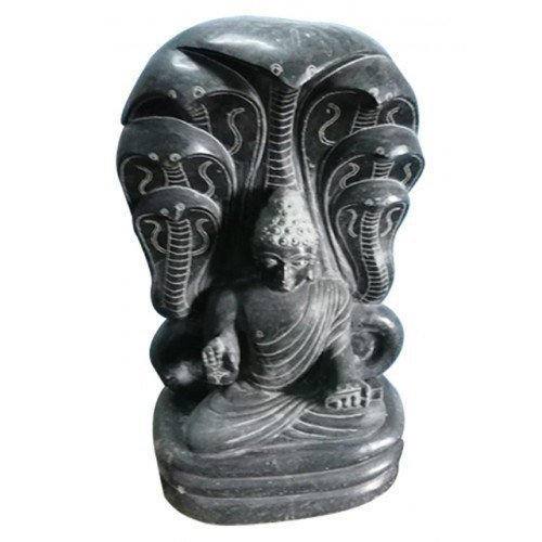Ancient Artwork Of Durgi Stone Carving Lord Buddha Blessing Statue For Decoration Purpose