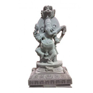 Ancient Artwork Of Durgi Stone Carving Statue Of Lord Ganesha For Decoration Purpose