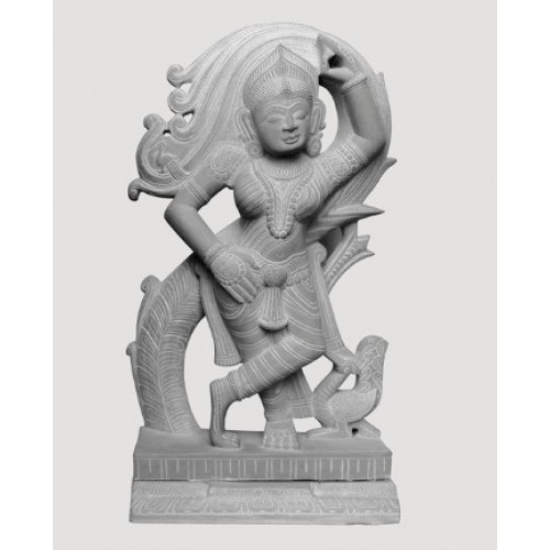 Ancient Artwork Of Durgi Stone Carving Statue Of Dancing Lady For Decoration Purpose