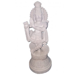 Ancient Artwork Of Durgi Stone Carving Statue Of Lord Krishna For Decoration Purpose