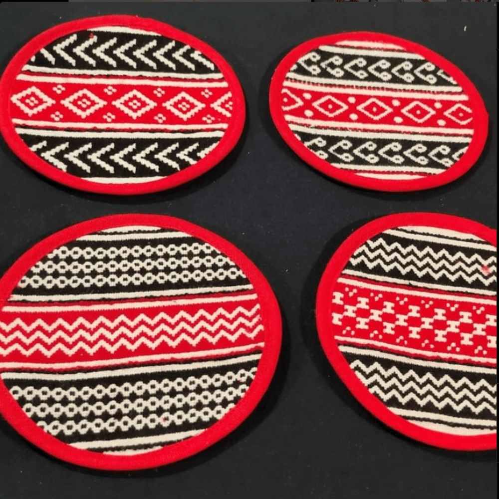 Eco-friendly Toda Embroidered Table Tea Coasters - Small
