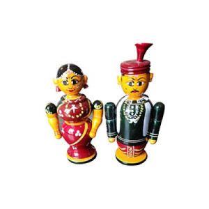 Wooden Craft Marriage Couple Toy