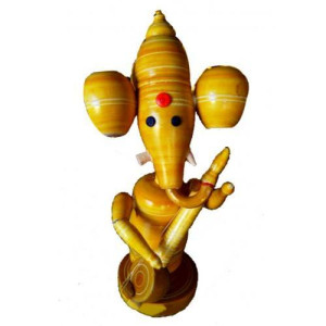 Authentic Etikoppaka Toys Wooden Ganpati With Veena