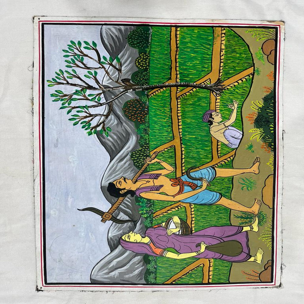Farmers In The Field Patchithra (10x12inch)
