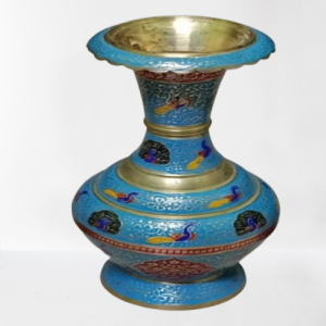 Flower Vase Turquoise Kashmiri Work (12 Inch)