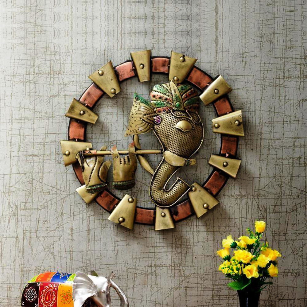 Shop Ganesha Wall Art Round Frame GI Heritage