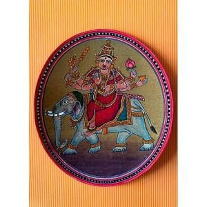 Mysore Ganjifa Art of Goddess Maa Laxmi Miniature Painting
