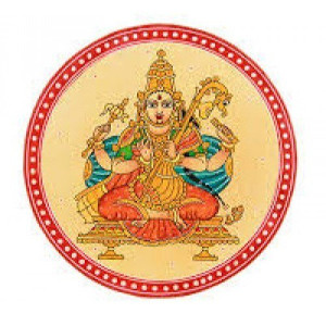 Mysore Ganjifa Art of Goddess Maa Saraswati Miniature Painting