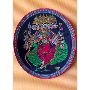 Beautiful Mysore Ganjifa Art of Goddess Miniature Painting