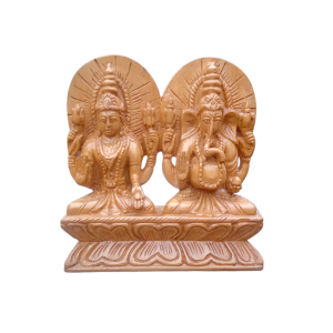 Gaya Wood Carving Gamharwood Lord Ganesh Laxmi