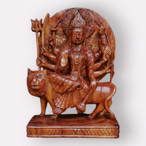 Gaya Wood Carving Neemwood Lord Durga Maa