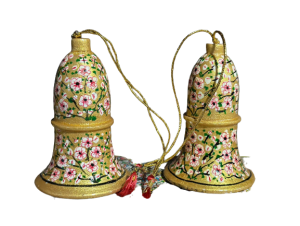 Gold Floral Themed Christms Bells