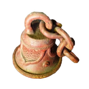 Authentic Handicraft Gorakhpur Terracotta Design Clay Ringing Bell For Decoration Purpose