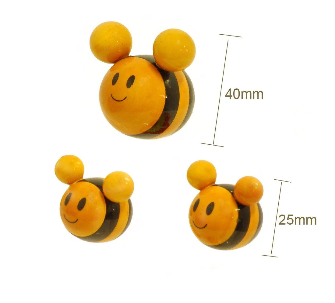 Handcrafted Buzzing Bees Fridge magnet | Wooden fridge magnets - 0