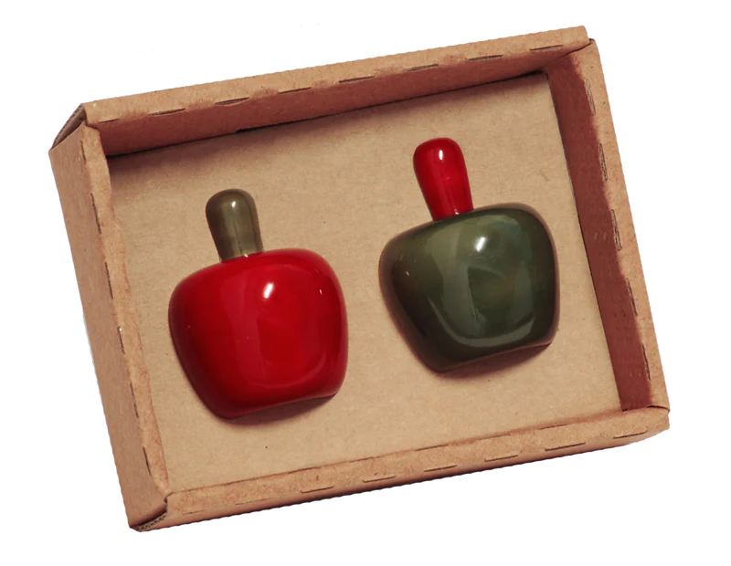 Handcrafted Fridge magnet -Apple set | Wooden fridge magnets