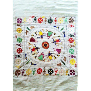 Chamba Rumal Rass Mandal Silk Thread Embroidery By Indu Sharma