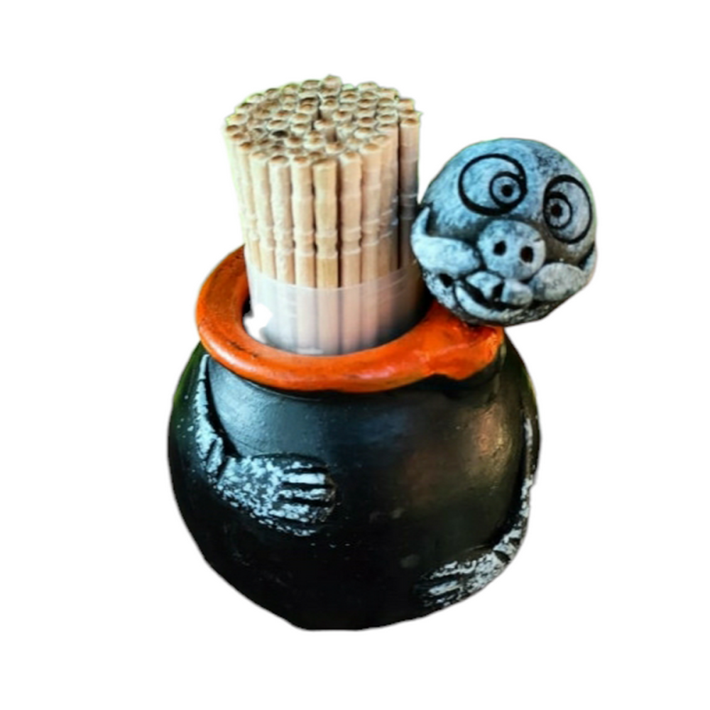 Handmade Eco-friendly Beautiful Black Pottery of Nizamabad Tooth Pick Holder