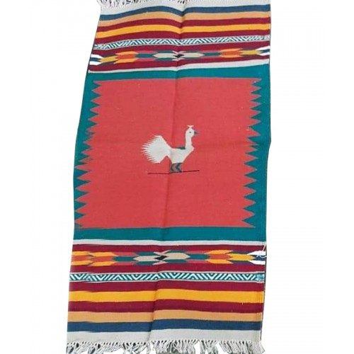 Traditional Hand Woven Karnataka Special Navalgund Durrie Red Color Bird Design