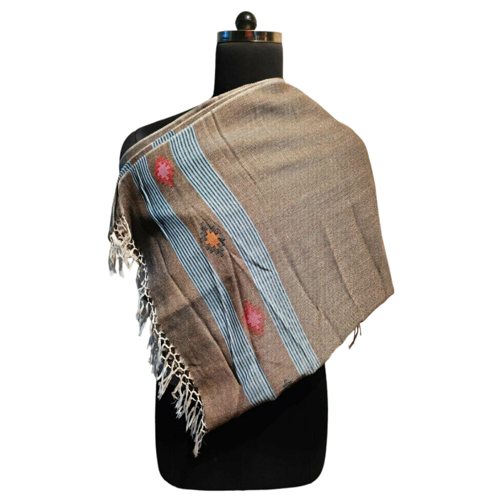 Himalayan shawl in Light Brown Colour - 2