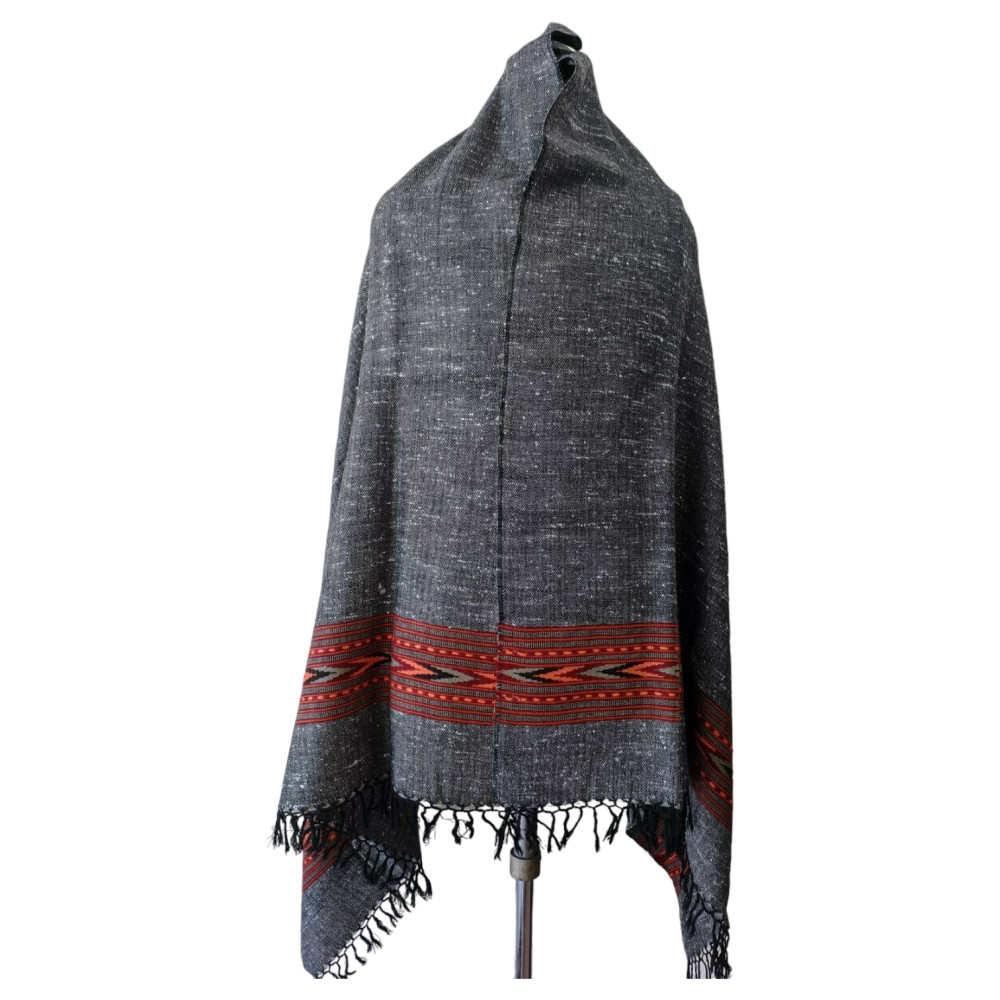 Himalayan wool plain shawl in Grey Colour - 0