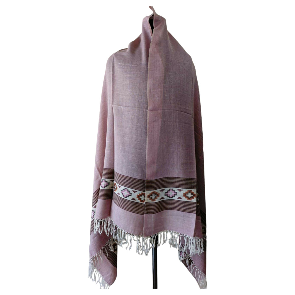 Himalayan wool plain shawl in Light Pink Colour - 0
