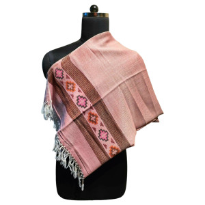 Himalayan wool plain shawl in Light Pink Colour