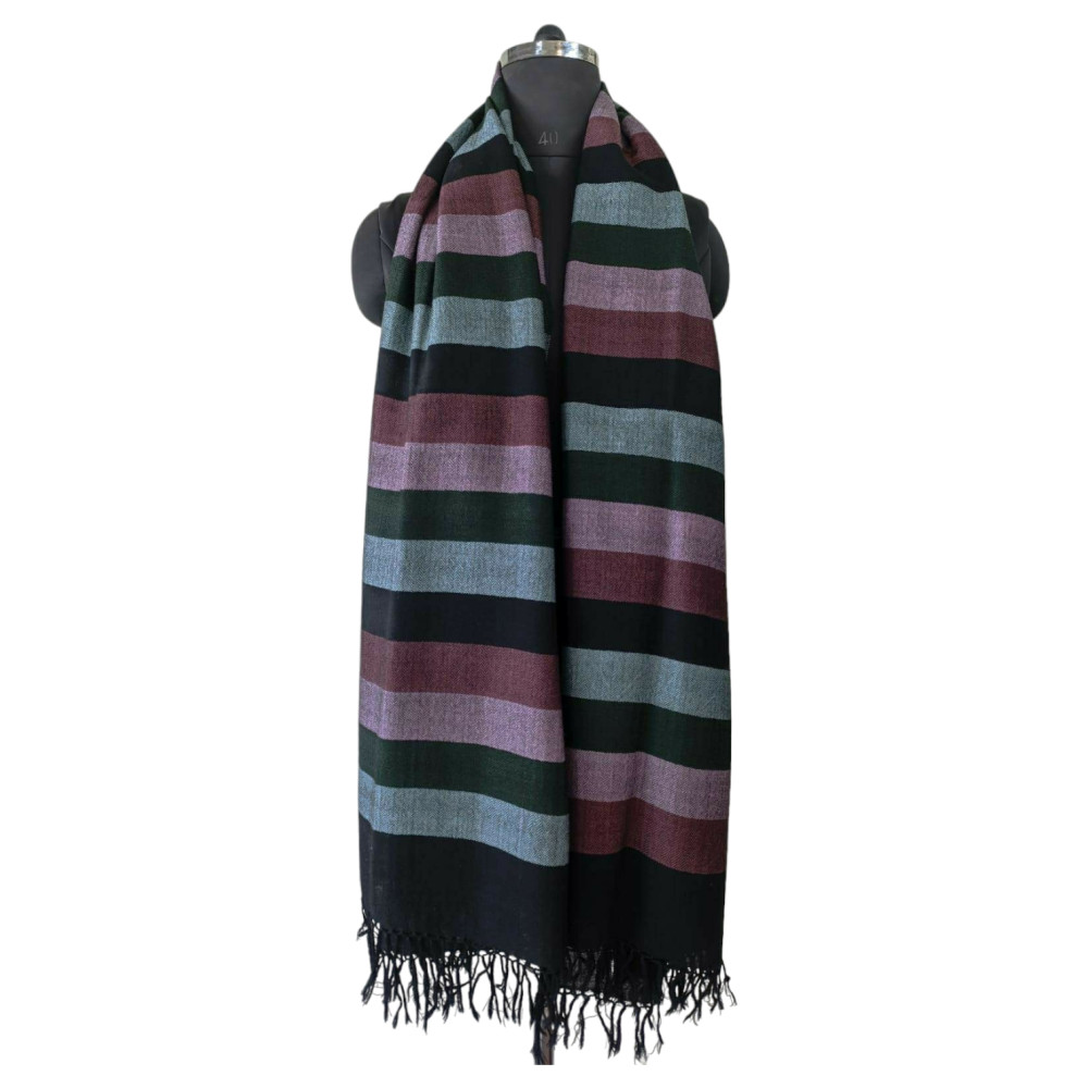 Himalayan wool plain shawl in Multi Colour - 0