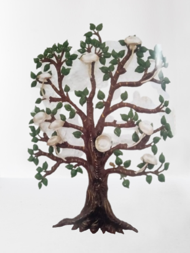 Shop Jade Tree Wall Plate With Diya Banaras Metal Craft GI Heritage