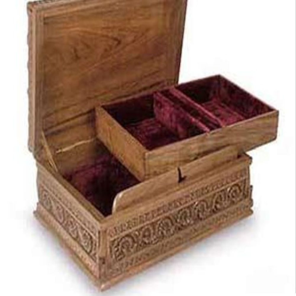 Handcrafted Kashmir Wallnut Jewellery Box - 0