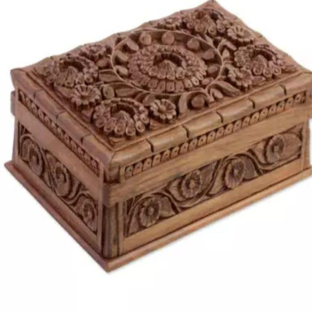 Handcrafted Kashmir Wallnut Jewellery Box - 1
