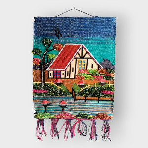 Jute Wall Hanging of House