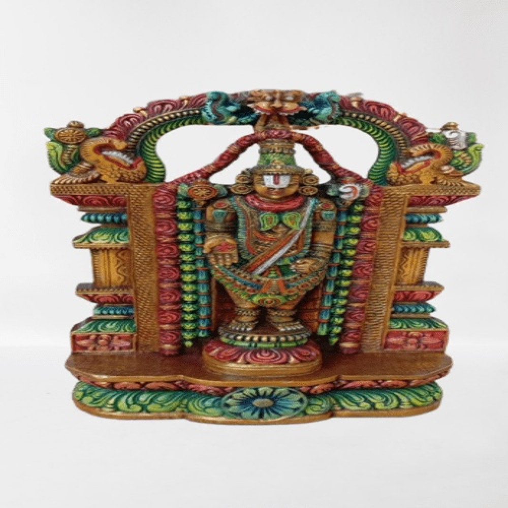 Kallakurichi Handcarved Wooden Tirupati Perumal/Balaji Statue