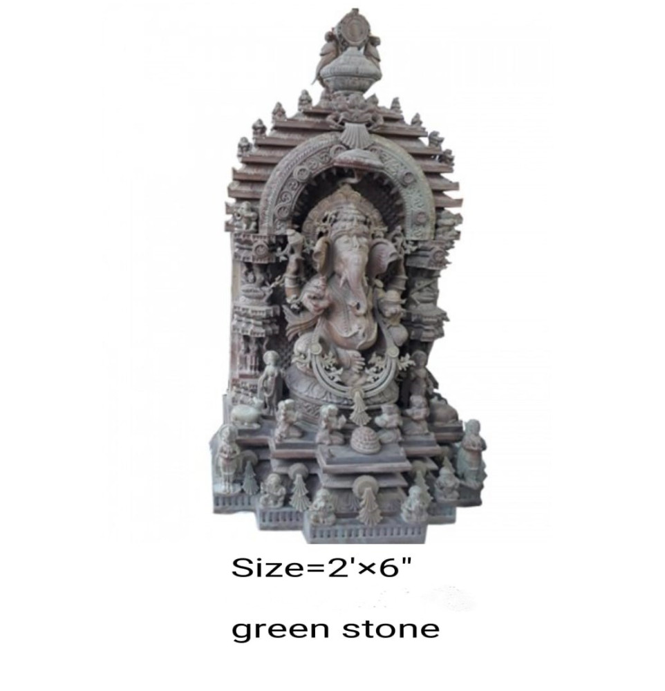 Beautiful Konark Stone Carving Of Lord Ganesha Statue For Decoration Purpose - 0