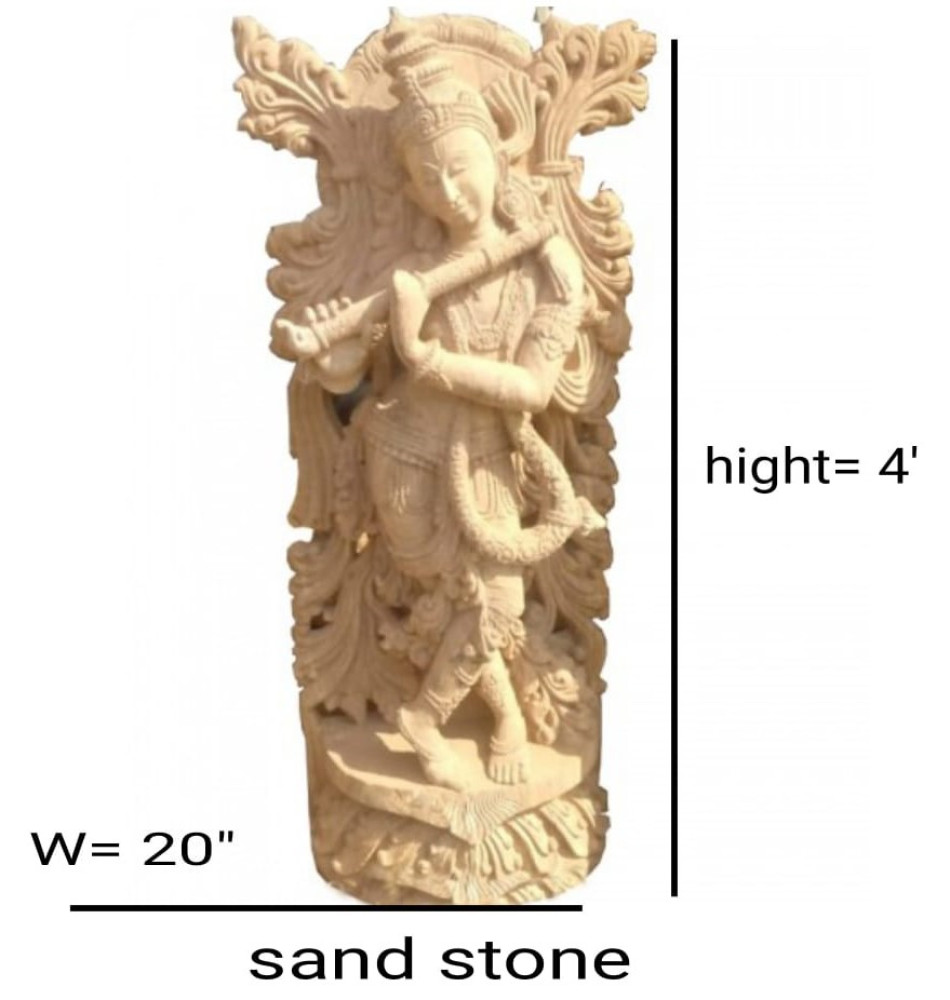 Ancient Artwork Of Konark Stone Carving Of Lord Krishna Statue - 0