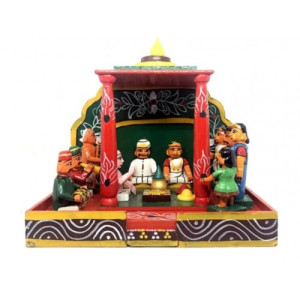 Handcrafted Kondapalli Bommallu Wooden Toy Of Marriage Segment