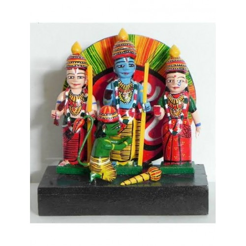 Handmade Kondapalli Bommallu Authentic Wooden Toy of Ramayan Characters