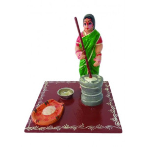 Traditional Handicraft Beautiful Working Women Design Kondapalli Bommallu Toy For Home Decor