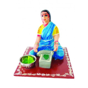 Handmade Traditional Beautiful Working Women Design Kondapalli Bommallu Toy For Home Decor