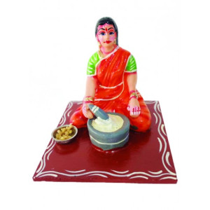 Handmade Traditional Beautiful Working Women Design Kondapalli Bommallu Toy For Home Decor