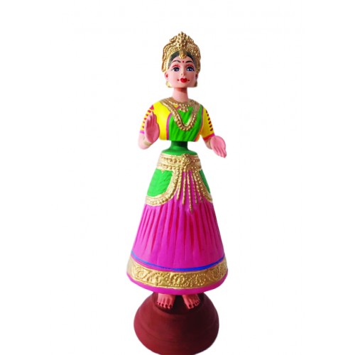 Handmade Traditional Beautiful Colorful Dancing Doll Design Kondapalli Bommallu Toy For Home Decor