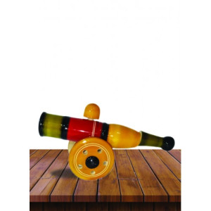 Traditional Handicraft Beautiful Cannon Design Kondapalli Bommallu Toy For Home Decor