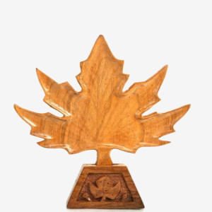 Leaf Design Stand Kashmir Walnut Wood Carving