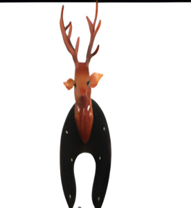 Leather Deer face Key Stand