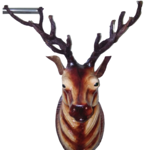 Leather Deer Face Wall Hanging