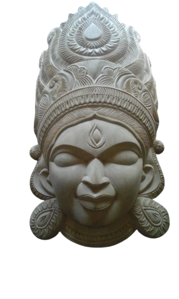 Maa Durga Wooden Dance Kushmandi Mask