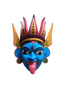 Maa Durga Wooden Kushmandi Mask